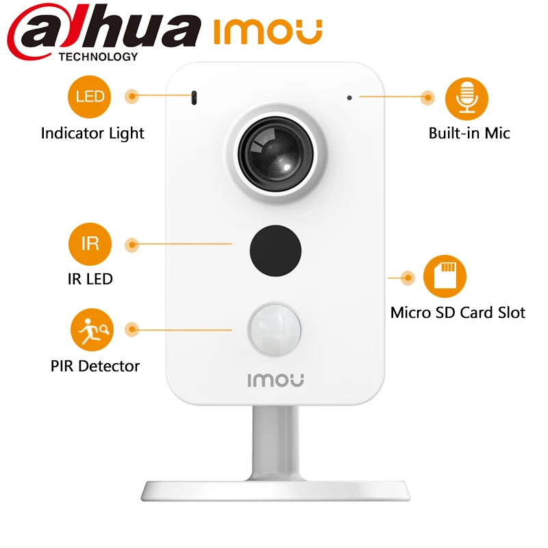 Dahua IP камера 4MP Wifi PIR Обнаружение внешняя сигнализация наблюдения Imou Cube Домашняя