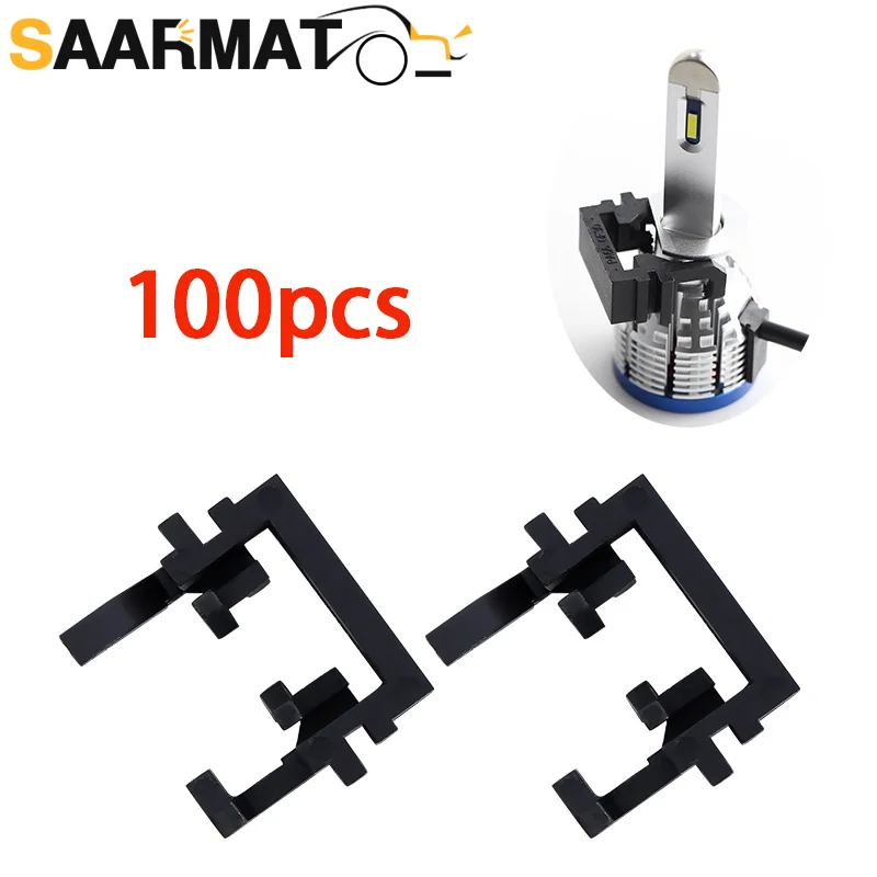 100H1LEDHeadlightBulbHolderStandAdapterforFordFocusFiesta