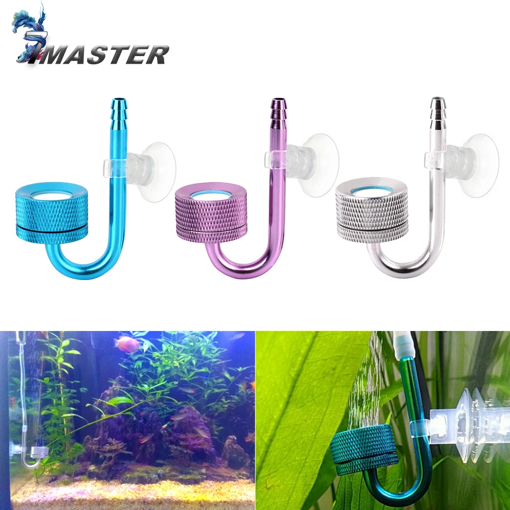 

New Aquarium CO2 Atomizer System Diffuser Carbon Dioxide Reactor For Fish Tank Aquatic Control Water Silver/Purple/Blue