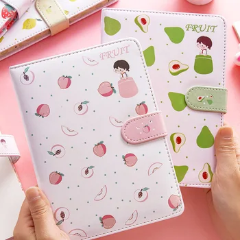 

Little Girl Portable Diary Book 224P Kawaii Cartoon Notebook Soft PU Leather Cover Planner DIY Undated Monthly Daily Planner