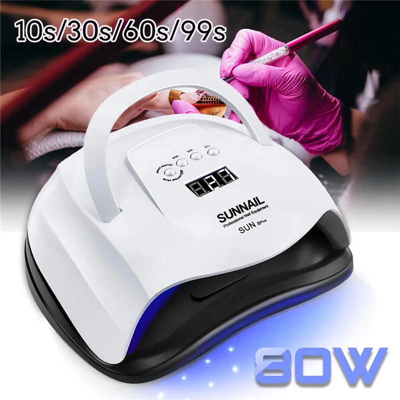 Светодиодный сушилки для ногтей 80W 12V 42 УФ/светодиодный бусины двойной источник света свет штепсельная вилка британского стандарта профессиональная Сушилка для ногтей