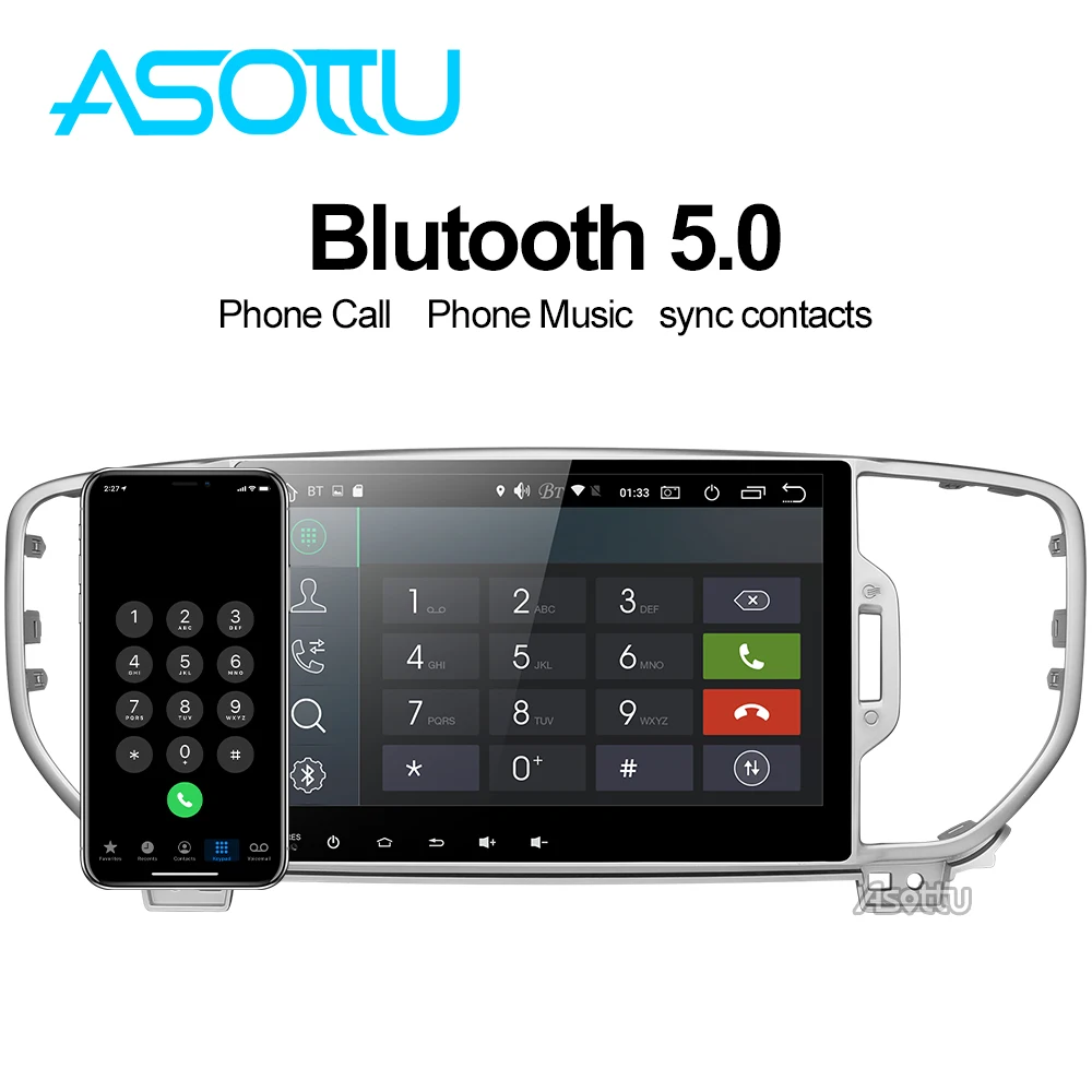 Автомобильный dvd-плеер Asottu KI605 ips android 9,0 PX6 для KIA sportage KX5 gps навигация 1 din стерео головное устройство