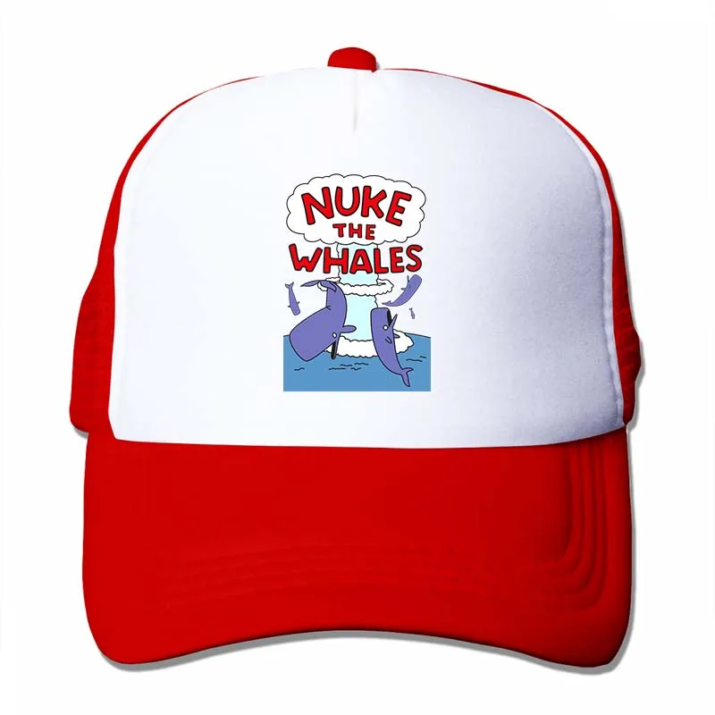 Nuke The Whales бейсбольная кепка для мужчин и женщин, Кепка-Дальнобойщик, модная Регулируемая Кепка - Цвет: 4-Red