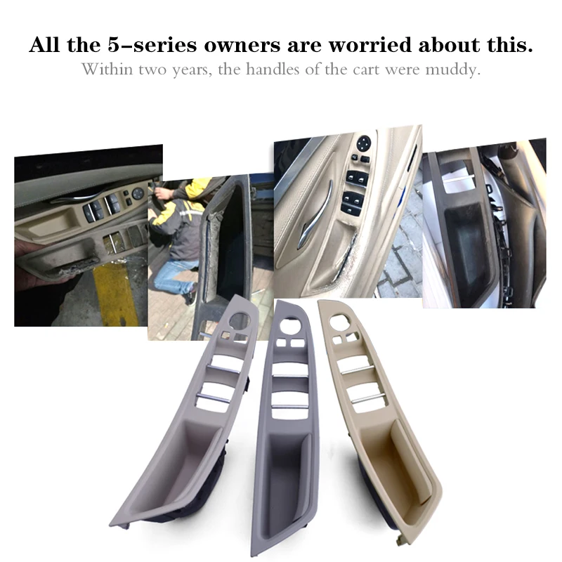 7pcs RHD & LHD Car Interior Door Handle Inner Door Panel Pull For BMW 5 serie F10 F11 F18 Right Hand Drive with gray Beige Black 7pcs RHD & LHD Car Interior Door Handle Inner Door Panel Pull For BMW 5 serie F10 F11 F18 Right Hand Drive with gray Beige Black