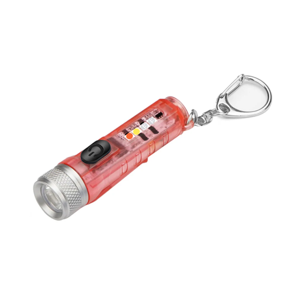 Mini Keychain Torch USB Rechargeable LED Light Waterproof Flashlight with Buckle Outdoor Emergency Lighting Tool vintage flashlights Flashlights