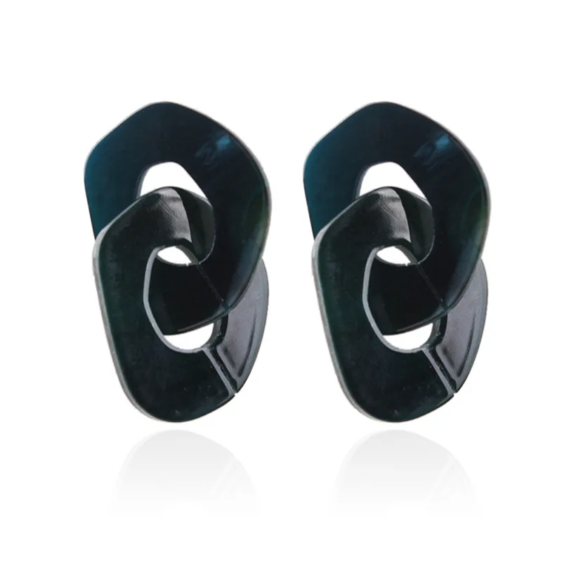 

New Trendy Acrylic Geometric Drop Earrings Round Big Large Resin Long Dangle Earrings for Women Bohemian ZA Jewelry Brincos 2020