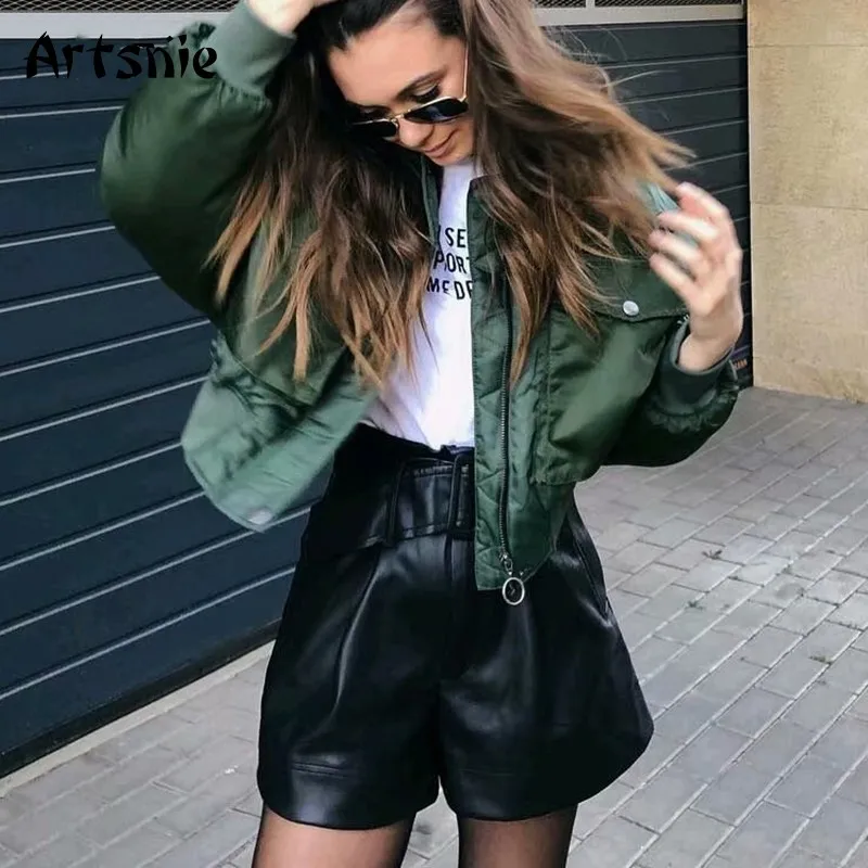 Artsnie Autumn 2020 Bomber Jacket Women 