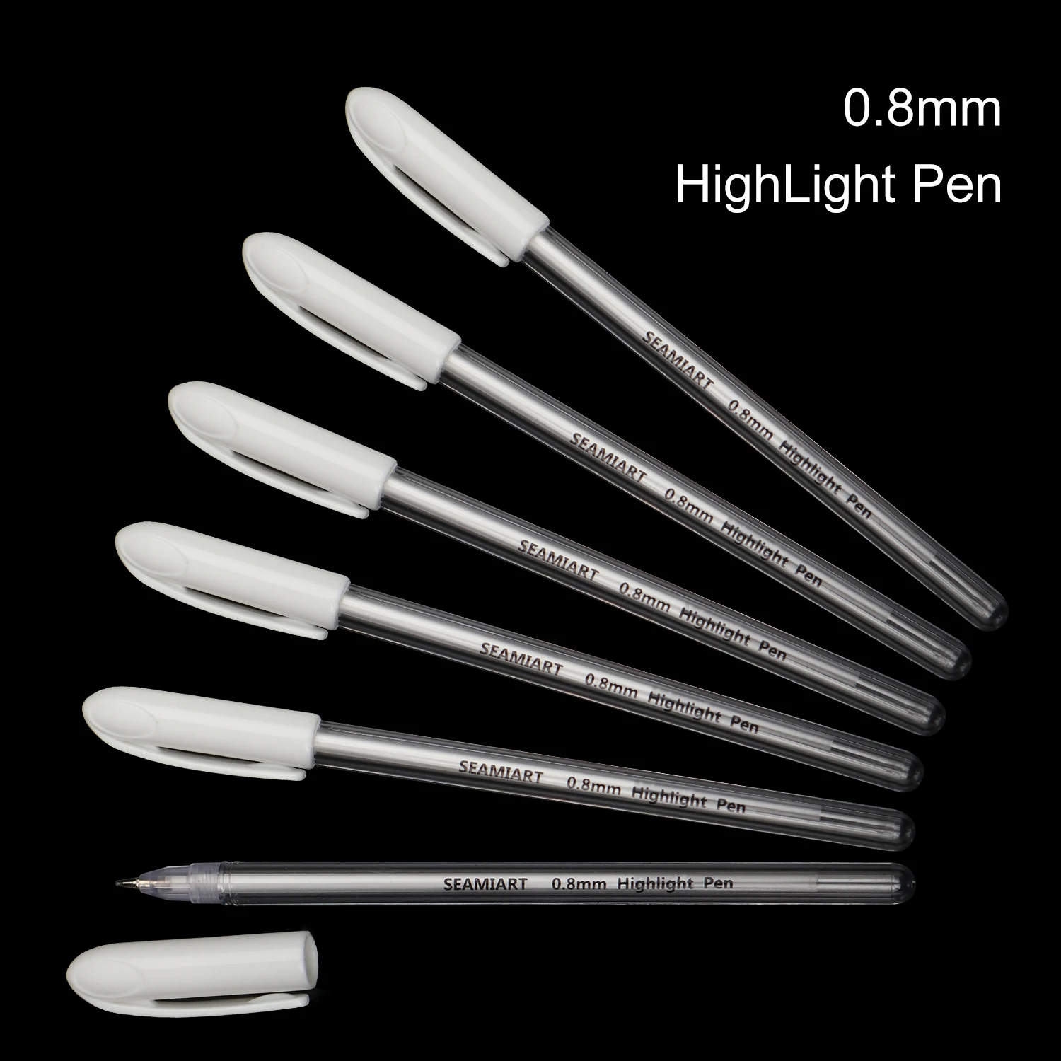 1/2/3PCS White Transparent Paint Markers Pen 0.8mm Highlight Liner Sketch Marker Writing Drawing School Office Supplies 3pcs set yongsheng 3009 piston fountain pen calligraphy brush pen soft brush nib transparent silver trim art drawing writing pen