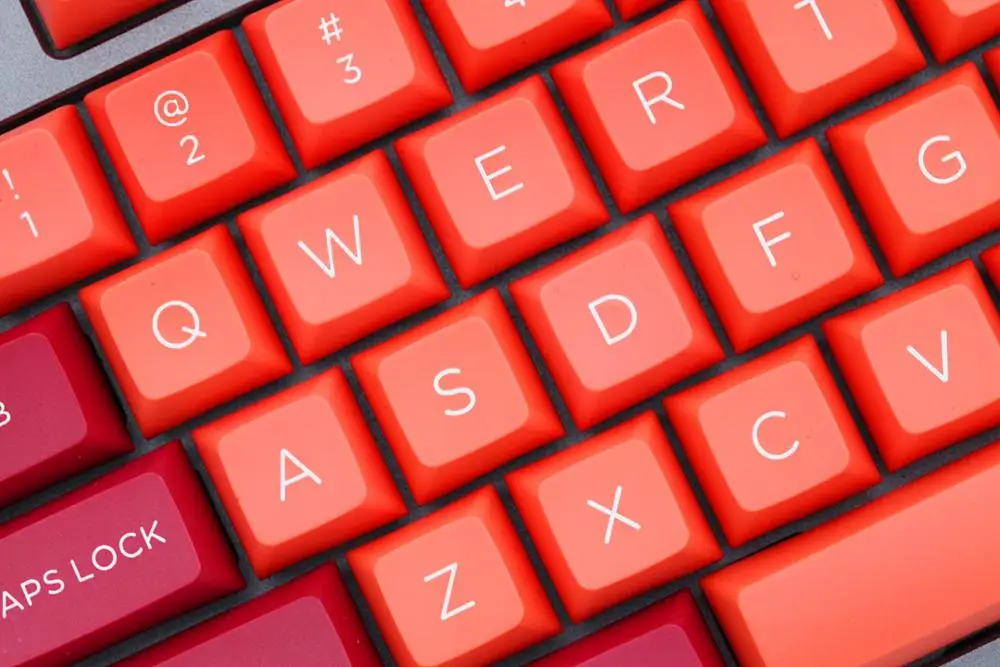 WINMIX pbt doubleshot keycaps osa profile lava orange colorway для механической клавиатуры gh60 poker 87 104 108 xd64 xd68 xd84 xd96