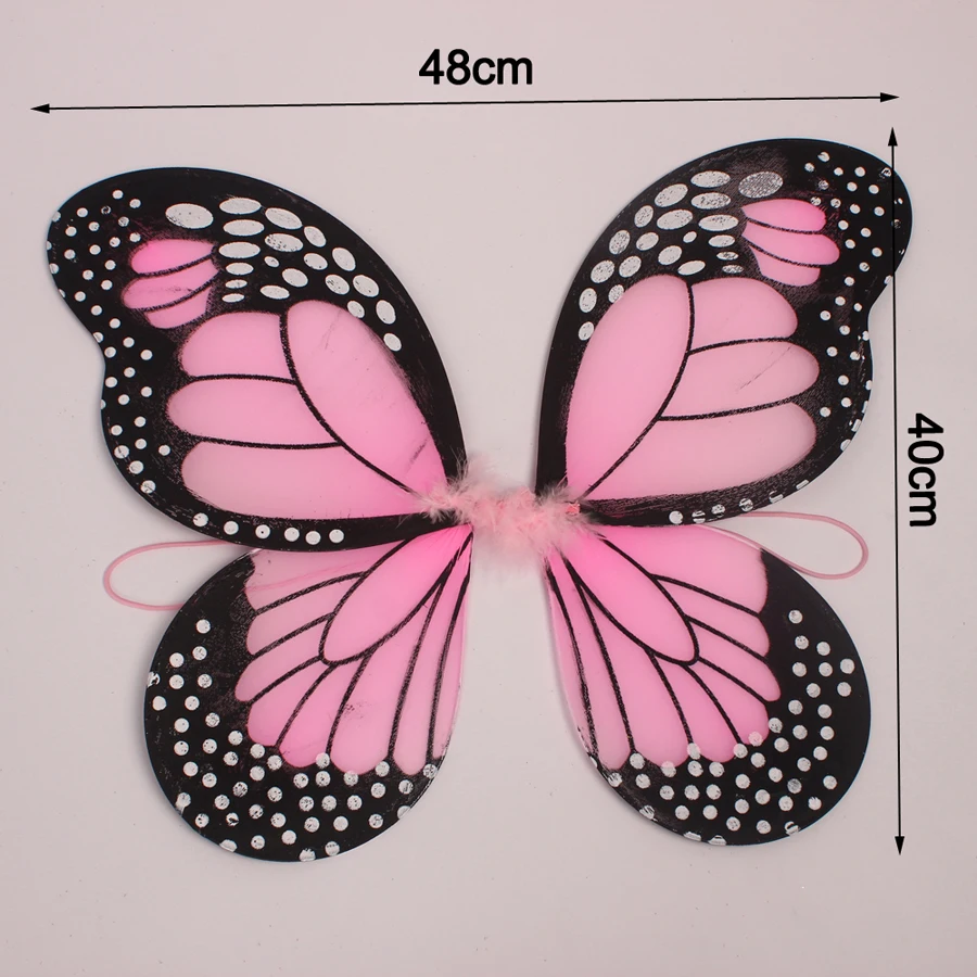 Girls Monarch Butterfly Fairy Costume Kids Flower Tutu Dress with Wings Girls Insect Animal Halloween Party Dress Up Dress (16)