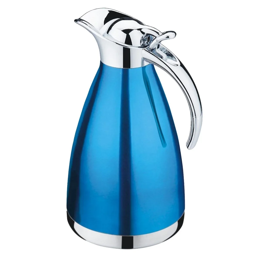 Dodger Blue 2L нержавеющая сталь с двойными стенками с вакуумной изоляцией термальный кофе кофейник эспрессо латте Перколятор плита кофеварка латте горшок - Цвет: Dodger Blue