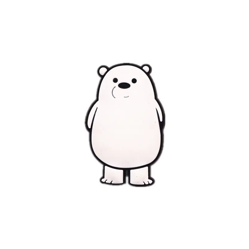 Polar Bear A 1-3 шт животные стиль ПВХ обуви Подвески Украшения панда/белый медведь/коричневый медведь обуви аксессуары для croc jibz Детские вечерние X-mas - Цвет: Polar Bear A