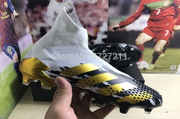 

free shipping Mutator 20+White/Gold/Core Black football boots football shoes soccer boots sneakers men soccer shoes cleats