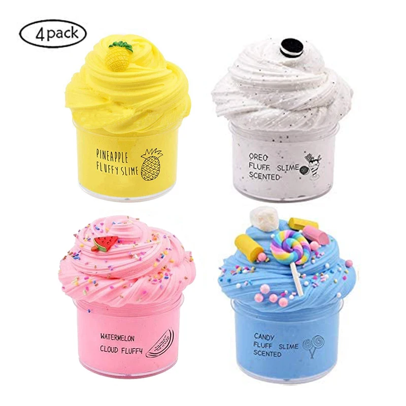 4 цвета масляный слайм не липкий и глянцевый пластилин игрушка для снятия стресса