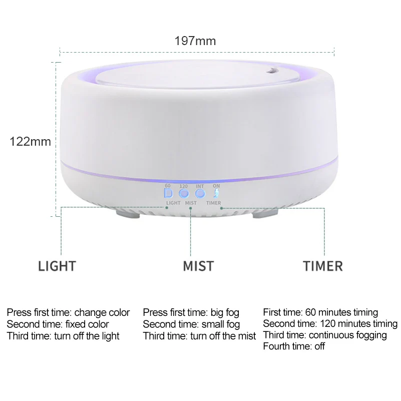 USB Ароматический диффузор для ароматерапии распылитель тумана домашний