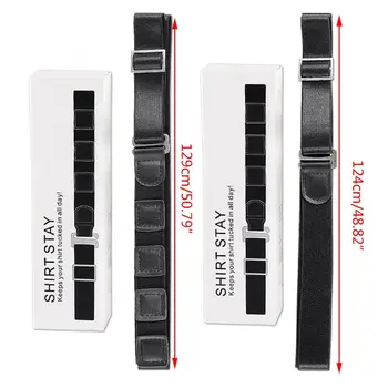 

Men Shirt Stay Holder Black Lock Belt Adjsutable Elastc Non-Slip Wrinkle Bandage new