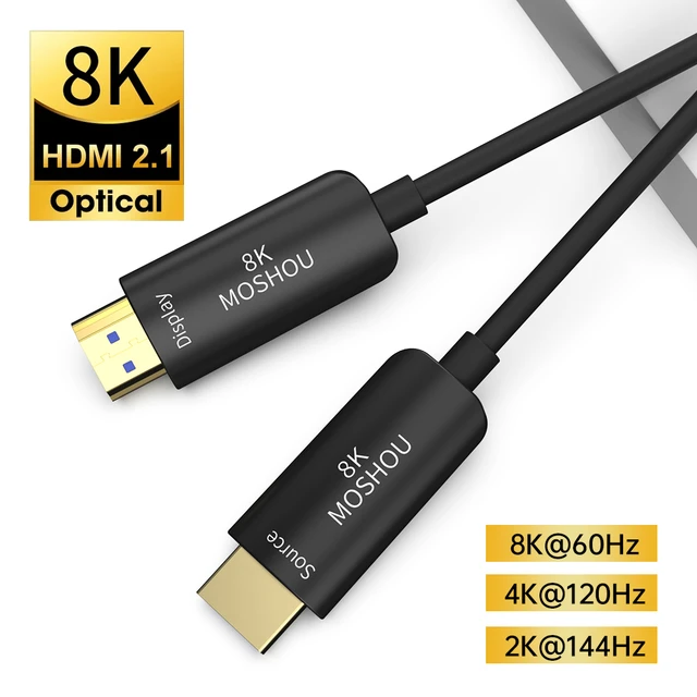 Fiber Optic Cable HDMI 2.1 8K 120Hz 48Gbps HDR HDCP 20m 25m 30m