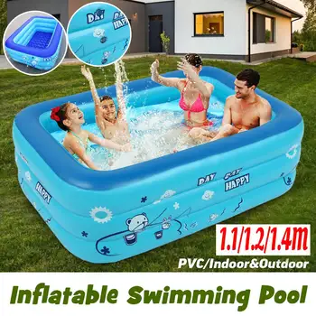 

110-200cm Children Bathing Tub Baby Home Use Paddling Pool Inflatable Square Swimming Pool Kids Inflatable Pool Freeshipping