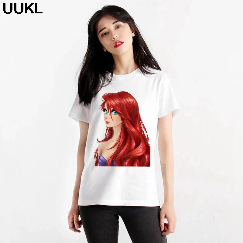 UUKL Moda Mujer 2020 Летняя женская футболка Harajuku принцесса Мода Эстетическая Футболка