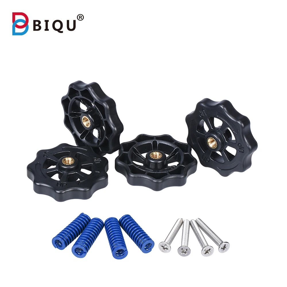 

3D Printer Parts Big Hand Twist Auto Leveling Nuts with Spring kits Upgraded For Heated bed MK3 CR-10 Ender 3 3D Printer