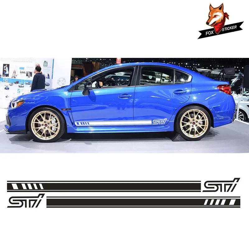 Сторона гонки в полоску 023 наклейки Графика для автомобиля и аксессуары Subaru