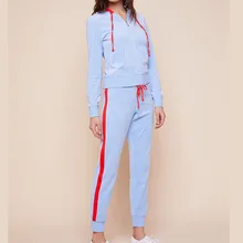 

YICIYA 2021 Women's White Velvet Spring Fabric Striped Solid Color Tracksuit Velour Suit Zipper Sweatshirt And Pant Hoodies Suit