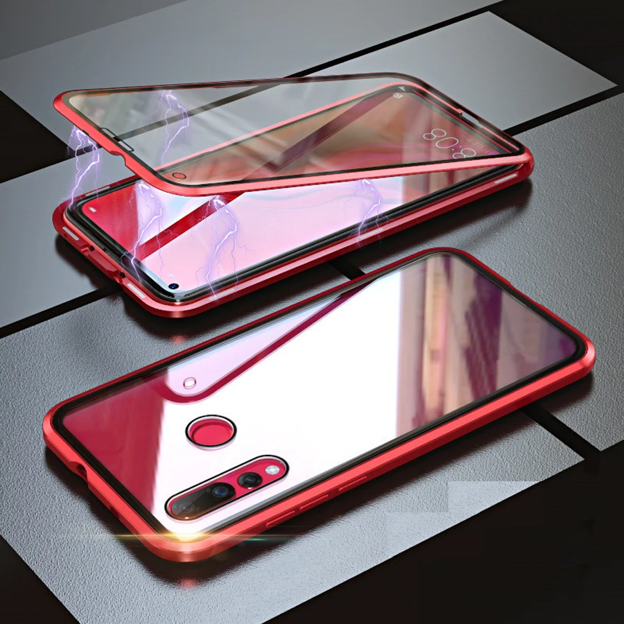 Для huawei Honor 9X Премиум чехол 360 металлическое магнитное закаленное стекло полное заднее покрытие чехол для Honor 9X Global противоударный Fundas