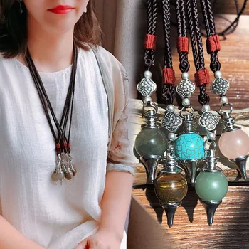 

Naomy&ZP Pandent Necklace For Women Big Long Bohemia Boho Nature Stone Maxi Statement Necklace Fashion Jewelry Accessories