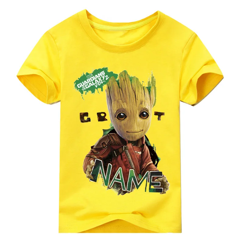 H Новые футболки с принтом «I'm Groot» летние футболки одежда для детей футболки с короткими рукавами, костюм футболки для мальчиков и девочек топы для девочек - Цвет: H