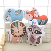 Милая имитация 3D Лес животных серии игрушка Дети Спящая задняя подушка для чтения Подушка Мягкие Детские куклы-модели ребенка рождественские подарки