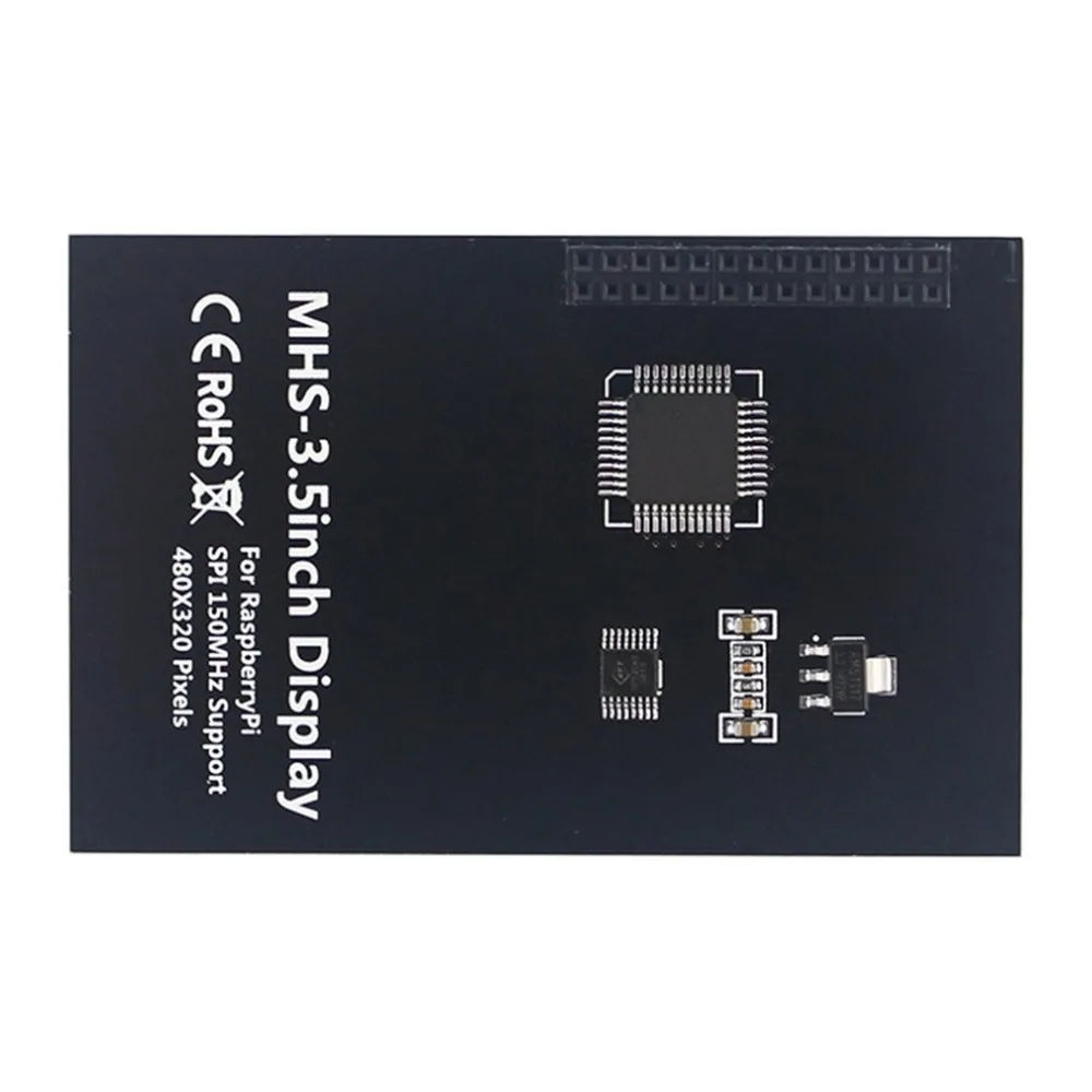 Для Raspberry Pi 4 Модель B 3,5-дюймовый сенсорный ЖК-дисплей+ стилус+ акриловый прозрачный чехол 50 FPS SPI с высокой частотой обновления