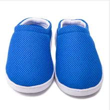 Сетчатые домашние тапочки для мужчин; удобные легкие мягкие Нескользящие тапочки для спальни; унисекс; мужская домашняя обувь; 12,9