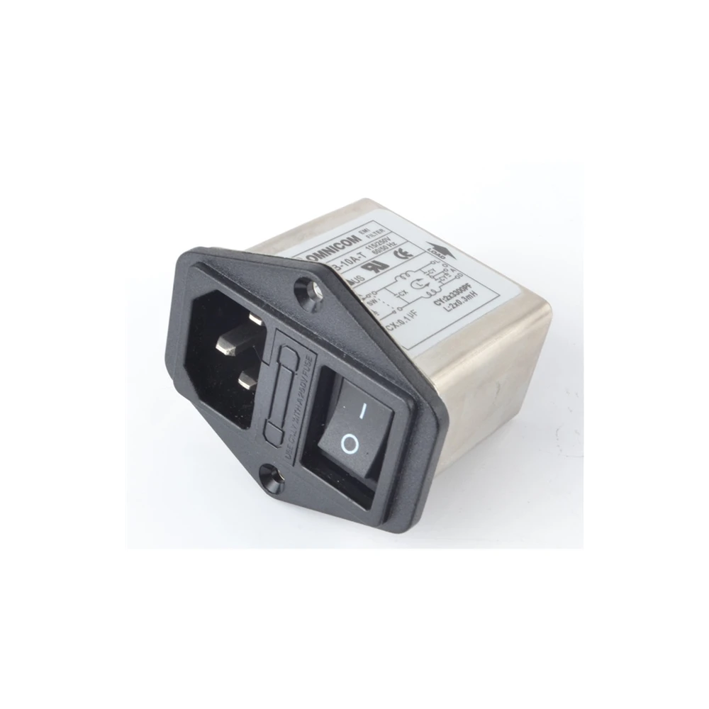 interruptor rocker e conector de soquete ca