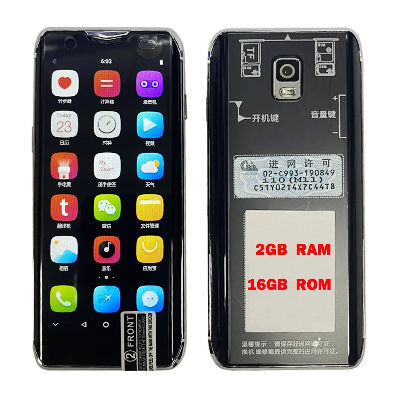 Карманный смартфон K-touch i10 3,5 дюймов изогнутый экран 16 Гб/32 ГБ/64 ГБ rom мини мобильный телефон android 8,1 Google Play Store мобильный - Цвет: i10 Black 2GB 16GB