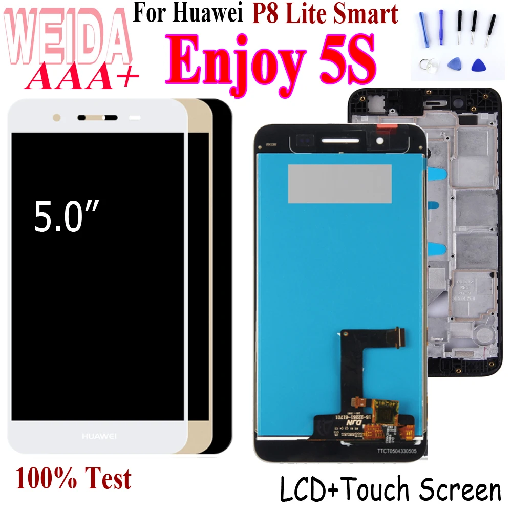 Weida 5 0 &quotдля huawei Enjoy 5S ЖК-дисплей для P8 Lite умный дисплей сенсорный экран дигитайзер