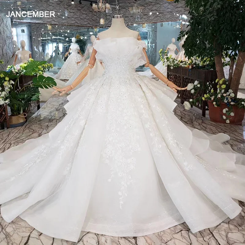HTL163G Special wedding dresses like white pure new off the shoulder