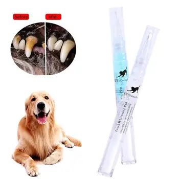 

2pcs Pet Teeth Whitening Pen Kit Dog Cat Teeth Cleaning Natural Plants Tartar Remover Tool Creative Pet Toothbrush for All Pets