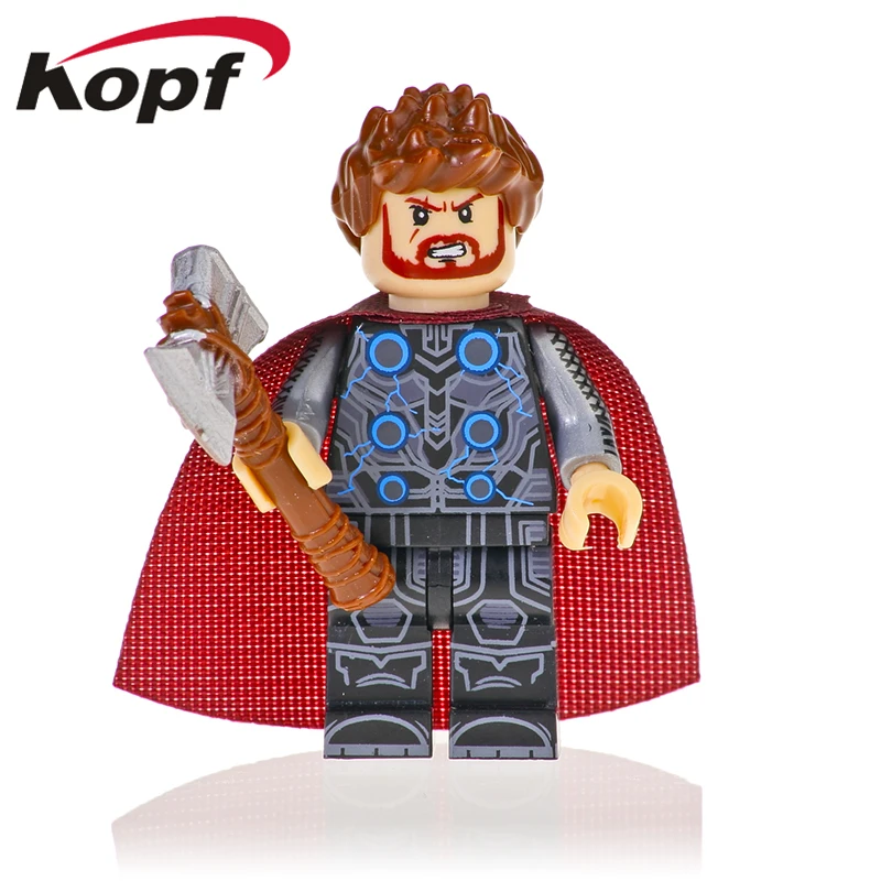 

Single Sale Building Blocks Super Heroes Thor Thanos Captain America Iron Man War Machine Figures For Children Dolls Toys PG1977