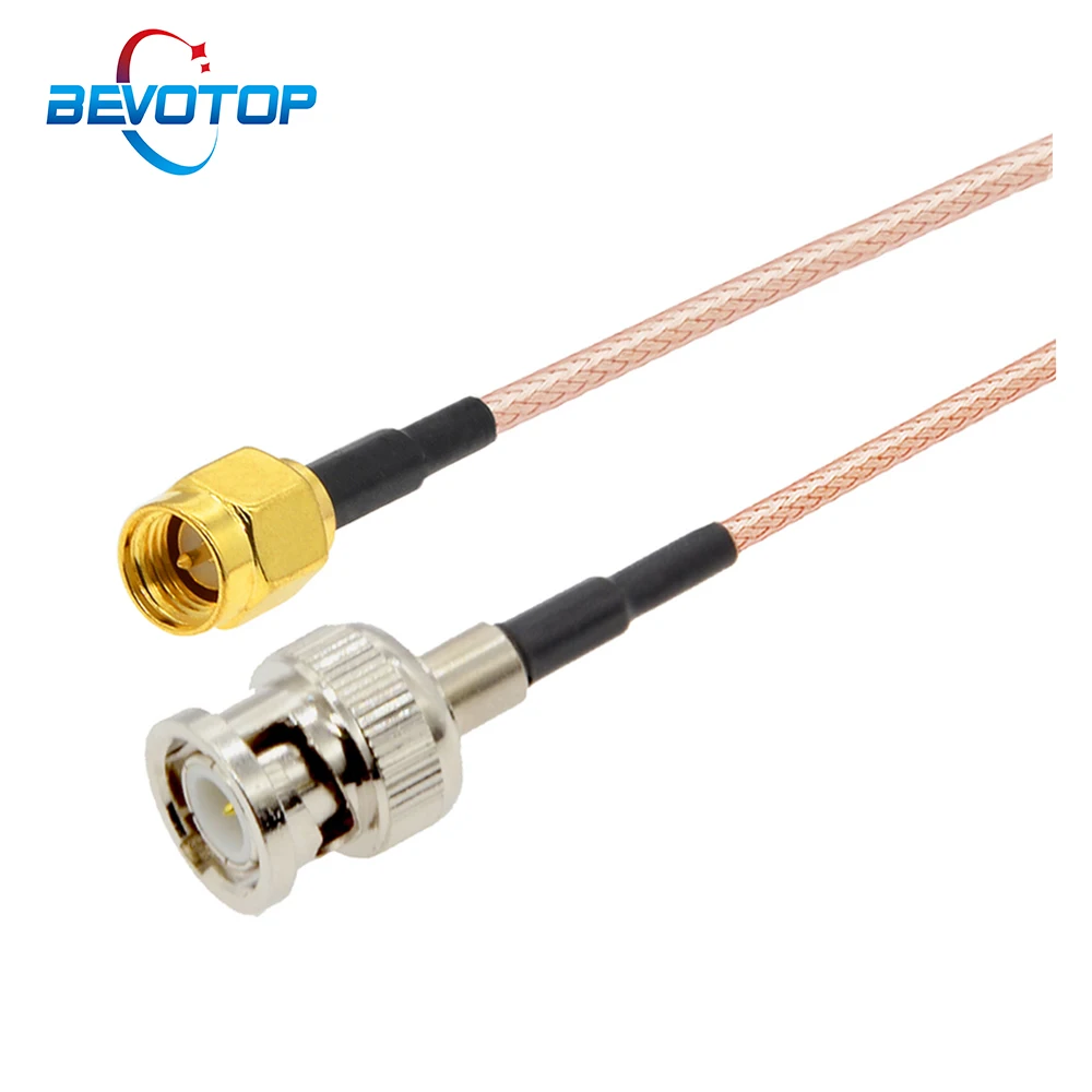 Кабель-удлинитель BNC-SMA RG316 50 ом отрезок с штекером SMA папа на штекер BNC