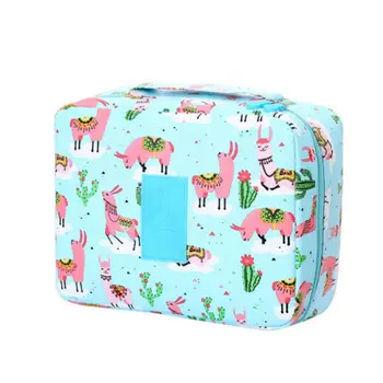 

Cosmetic Bag Travel Bags Women Transparent Case Printed Leather Cosmetic Bag Portable Makeup Organizer Square Handbag Wash Bags