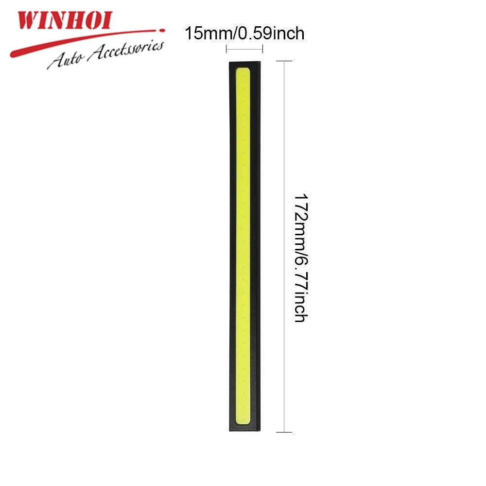 

Winhoi 17cm COB LED DRL Driving Daytime Running Lights Strip 12V Auto Panel Lamp Car Light Bar Universal Fog Light External Lamp