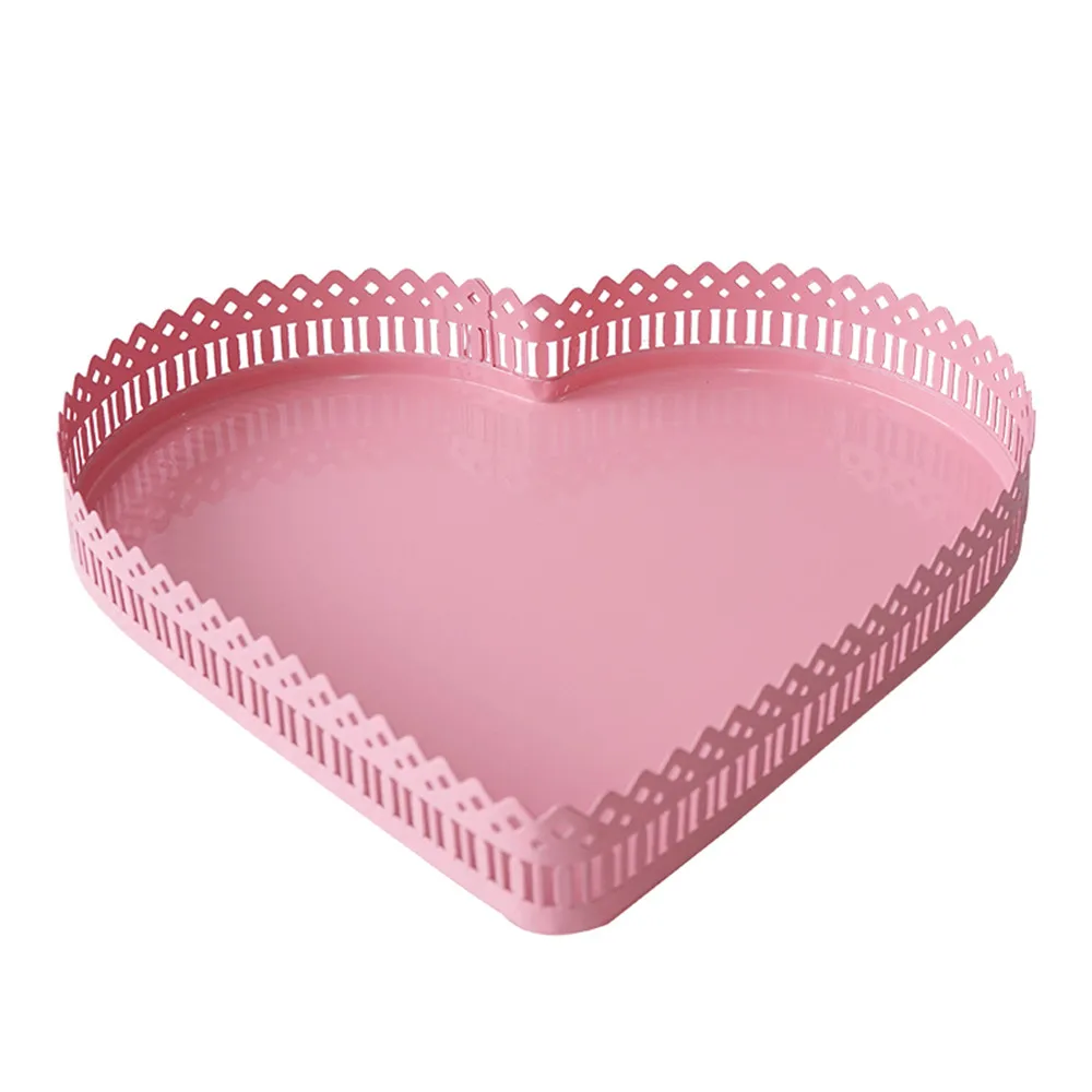 Nordic Pink Metal Storage Tray Ins Wedding Table Decor Dessert Plate
