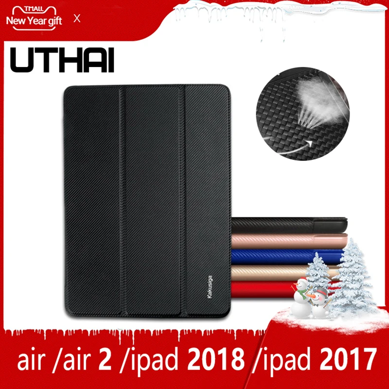 

Трехскладной чехол для планшета ipad 9,7 UTHAI E001s, новинка 2019, кожаный чехол, Официальный чехол ipadair
