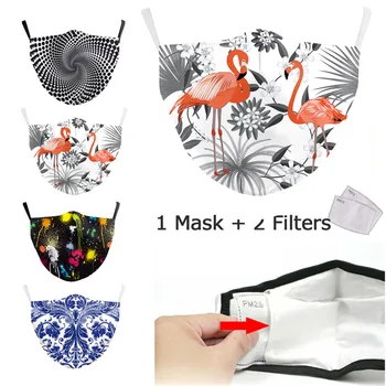 

Cotton Pm2.5 Mask Reusable Mouth Mask Face Mask Aztec Printed Masks Fabric Adult Protective Dust Mouth Cover Washable Mask Black