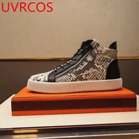Snake Pattern Fashion Luxury Shoes Sneaker Flats Casual Mens Lace-Up Zipper Mixed Color Shoes Man 47 Size Zapatillas Hombre 1