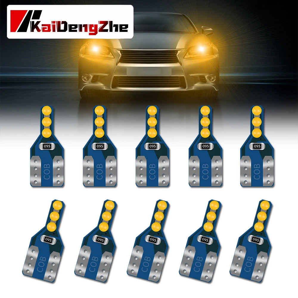 

10pcs LED W5W T10 194 168 W5W COB 6SMD Car LED Parking Bulb Auto Wedge Clearance Lights Car Interior Light License Light