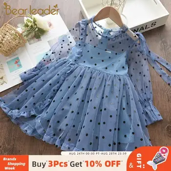 

Bear Leader Girls Dress for Kids Dot Full Sleeve Dresses for Girl Princess Party Dress Children Clothing Vestidos Baby Clothes