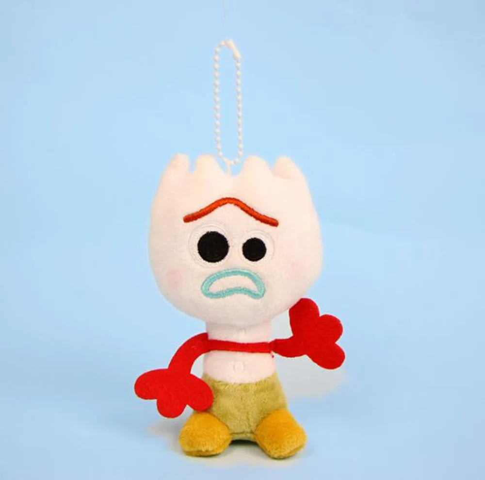 EMS 100/лот 7 видов стилей Q Bunny Buzz Woody Alien Lightyear Ducky Forky г-н картофель 10 см плюшевый брелок игрушка-брелок - Color: Forky