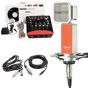 

Takstar PC-K700 recording microphone set with ICON Upod Pro sound card include audio cables