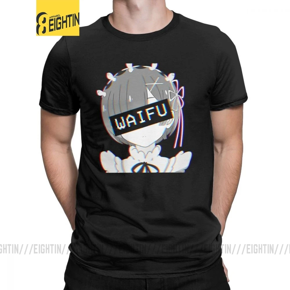 Мужские футболки Rem Waifu японские лоли милые сексуальные футболки Vaportrash Новинка топы с короткими рукавами Чистый хлопок футболка дизайн
